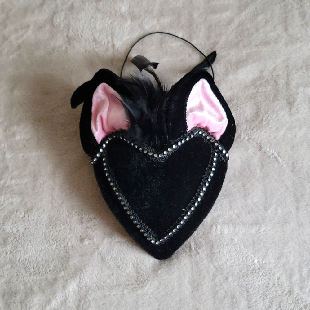 Black Halloween Animal Ears Fascinator Hat